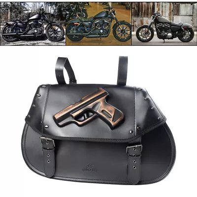 Fits For Harley Softail VROD Vintage Saddle Bag Tool Side Bag Storage Luggage • $75.21