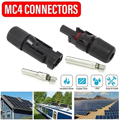 Connectors For IP67 MC4 Solar Panel 30A Line Plug Socket Male & Female Cable AU • $11.49