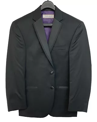 New Men's Black Joseph Abboud Tuxedo Jacket Satin Notch Lapels Groom Mason 46XL • $49.99