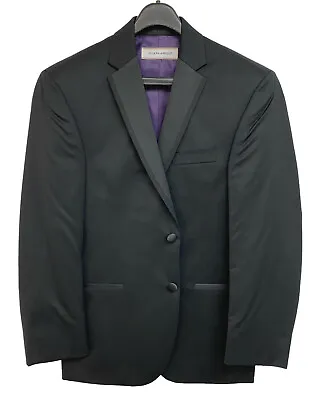 New Men's Black Joseph Abboud Tuxedo Jacket Satin Notch Lapels Groom Mason 54S • $49.99