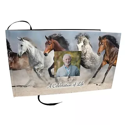 Wild Horses Funeral Guest Book Memorial Guest Book • $39.95