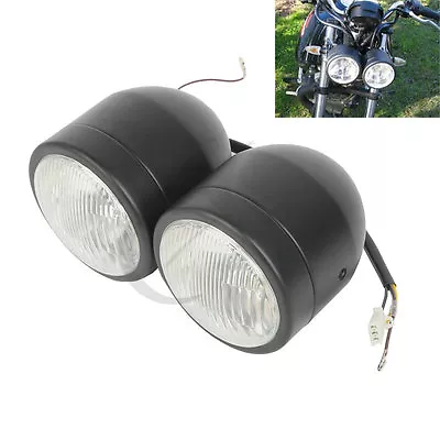 Matte Twin 4  Front Headlight Fit For All Dual Sport Motorcycle Street Fighter • $30.50