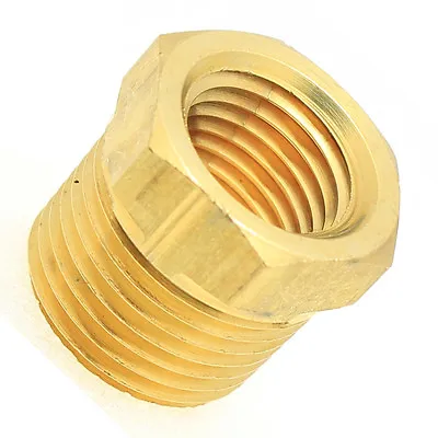 1/2 Male To 1/4 Female Npt Brass Pipe Reducer Bushing Fitting Water Fuel Gas Oil • $7.02