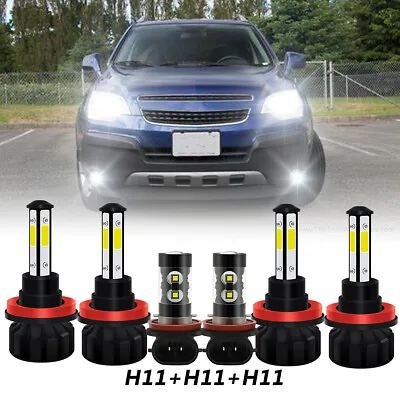 $31.60 • Buy For Chevy Captiva Sport 2012-2015 6000K LED Headlight + Fog Lights 6 Bulbs Combo