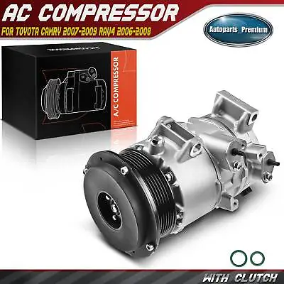 New AC Compressor With Clutch For Toyota Camry 2007-2009 RAV4 2006-2008 L4 2.4L • $128.79