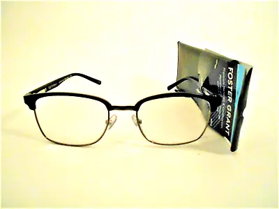 Magnivision By Foster Grant ALDEN Full Black Metal Frame  +2 Reading Glasses • $15.49