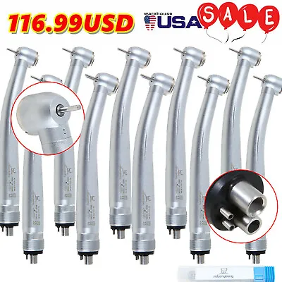 10 NSK Style PANA MAX Dental High Speed Handpiece Air Turbine Push Button 4 Hole • $116.99