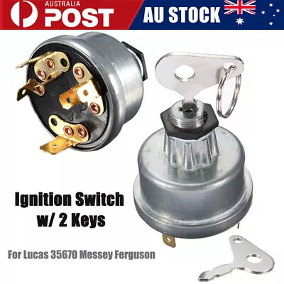 Universal Tractor Ignition Switch 4 Position & 2 Keys For LUCAS 35670 Durit • $14.85