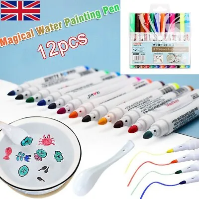 £5.99 • Buy Magic Water Painting Pen Kids Doodle Drawing Whiteboard Markers Floating Pens