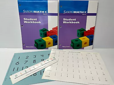 NEW Saxon Math Kindergarten Part 1 And 2 Student Workbooks Etc For 2012 • $25