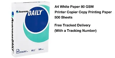 A4 White Paper Ream Copier Printer Office 1 Ream Printing Paper 500 Sheets • £8.50