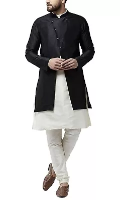 Men’s Silk Blend Kurta Churidaar And Jacket Combo Size XXL 44 • £29.99