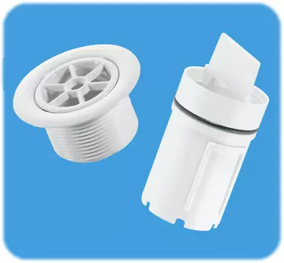 70mm Shower Drain Top Waste White ABS With Short Hair Trap Dip Tube STW • £7.40