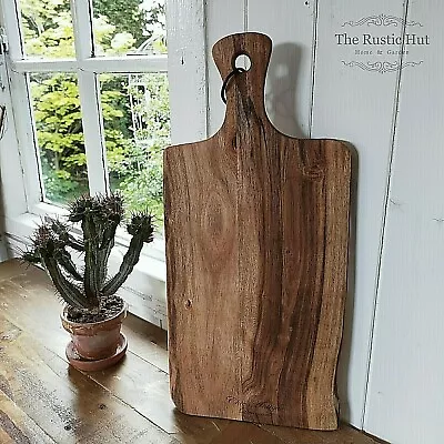 Rustic Acacia Wood Tapas Serving Chopping Board 44cm • £32.95