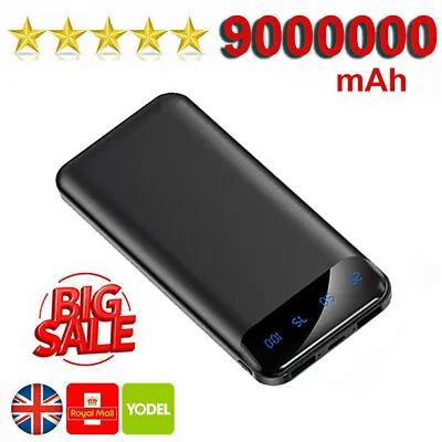 9000000mAh Power Bank Portable Fast Charger Battery Pack 2 USB For Mobile Phone • £12.99