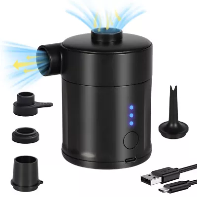 USB Electric Air Pump Inflate Deflate Paddling Pool Pump Portable Air Bed Pump • £16.98