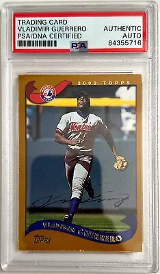 2002 Topps Autograph Vladimir Guerrero #100 PSA/DNA • $49.95