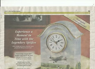 Spitfire Clock Newspaper Advert • £1.01