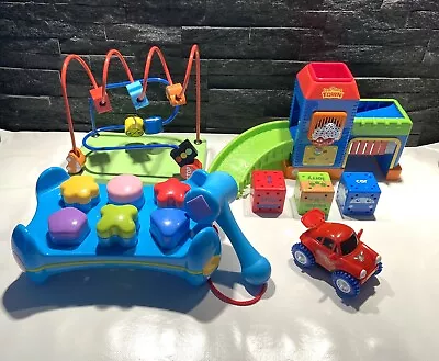 Toddler Activity Toys Bundle Shape Sorter Hammer Bench Car Learning Town Playset • £14.50