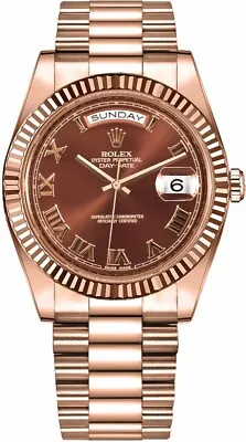 Rolex Day-Date 218235 18K Everose Gold President Chocolate Dial Auto Men's 41mm • $36495