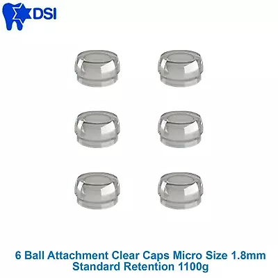 DSI Dental Lab Fixture Micro Size Ø1.8mm 6 Insert Caps Retentive Attachment • $41.90