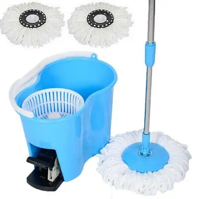 Felji Microfiber Spin Mop Easy Floor Mop With Bucket And 2 Heads • $26.99
