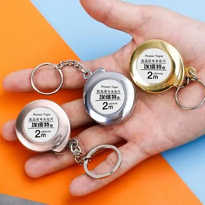 Mini Keychain Tape Measure 2M Portable & Compact Soft Measure Tool For Mechanic • $3.26