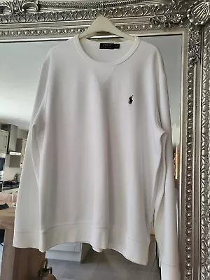 Polo Ralph Lauren Mens White Sweatshirt Size L • £45