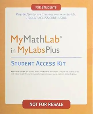 MyMathLab In MyLabsPlus Student Access Kit - Printed Access Code - GOOD • $19.82