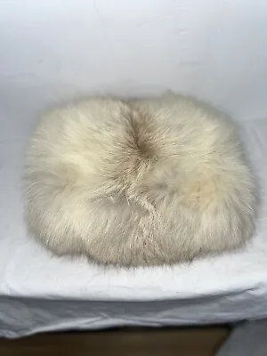 Vintage White Fox? Fur Hand Warmer Winter Muffs 80s Off White • $49.98