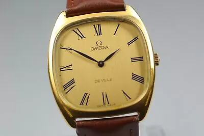 【Exc+5】 Vintage Omega DeVille Cal. 625 Roman Gold Square Men MT Watch From... • $688.51
