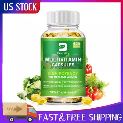 120 Capsules Multivitamin & Multimineral Capsules For Men Women Daily Supplement • $13.79