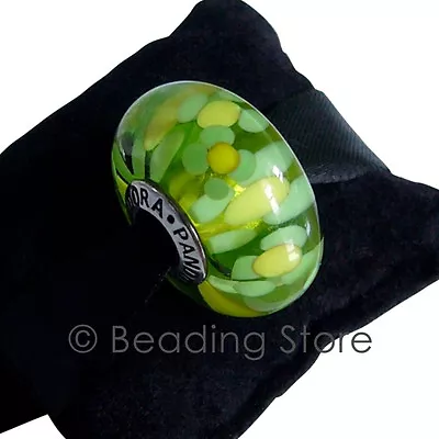 $69 • Buy NEW Pandora Green Blossom Oversized Large XL Murano Glass Charm Bead ALE 790754 