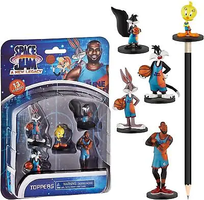 Space Jam 5pk Pencil Toppers Tweety Sylvester Penelope LeBron Bugs Bunny • $27.27