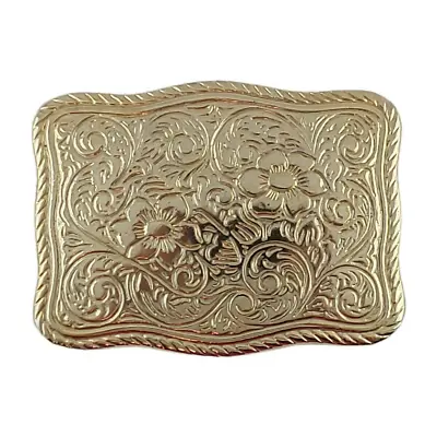 Filigree Belt Buckle Made In USA Gold Tone Unbranded Cowboy Western • $14.98