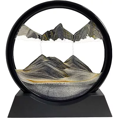 Moving Sand Art Picture Glass 3D Hourglass Deep Sea Sandscape In Motion Display • £10.89