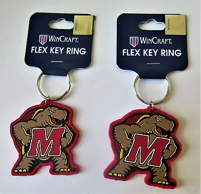 Two (2) Maryland Terrapins Flexible Key Rings From Wincraft • $6.99