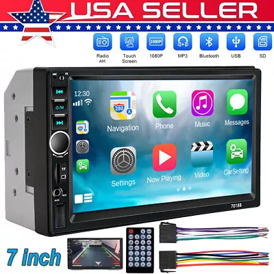 7  Double 2 DIN Car Stereo Radio MP5 Touch Screen Bluetooth FM USB Mirror Link • $30.39