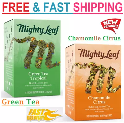 Mighty Leaf Tea Green Tea Tropical Green Tea 15 Tea Bags & Chamomile Citrus Tea. • $14.88