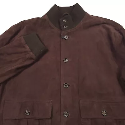 $1570 Valstar Brown Suede Leather Valstarino Jacket Mens Size US 46 (Italy 56) • $637.46