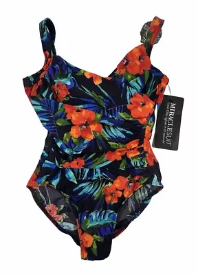 NEW MIRACLESUIT Sanibel One Piece 10 Lbs Lighter In 10 Sec Floral Swimsuit Sz 12 • $69.99