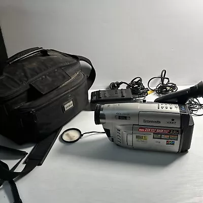 Panasonic VX27 VHS-C Movie Camera Camcorder Bundle Charger Bag Parts Unrested • $70