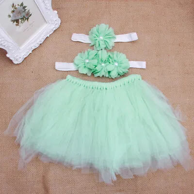 Baby Pettiskirt Flower Headband Girl Lace Skirt Lace Take Photo Tools • £7.87