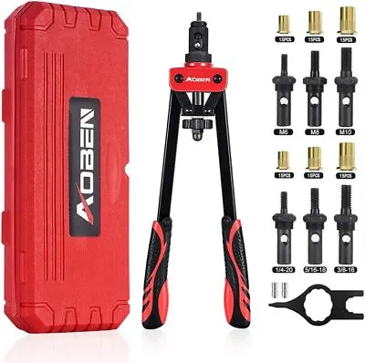 AOBEN 14  Rivet Nut Tool Kit Set SAE & Metric Rivnuts Hand Rivet Nut Setter Kit • $52.01