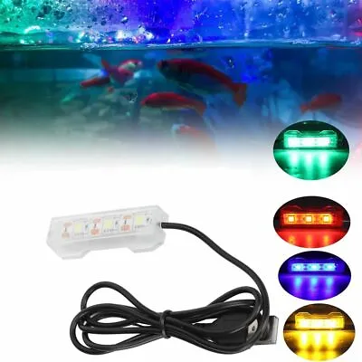 £5.21 • Buy Aquarium Submersible Bubble LED Fish Tank Light Ball Lamp Underwater USB,