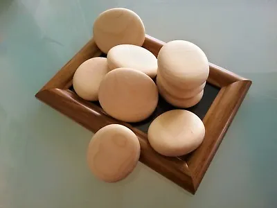 £4.12 • Buy Medium Wooden Pebbles Natural Smooth Home Decoration Arts&Crafts Wedding Favours