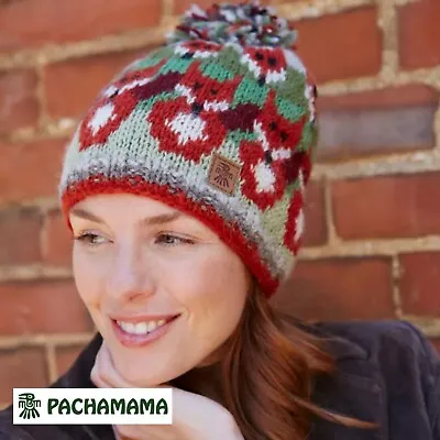 Pachamama - Wool Fox Hat Bobbled Beanie • £22.95