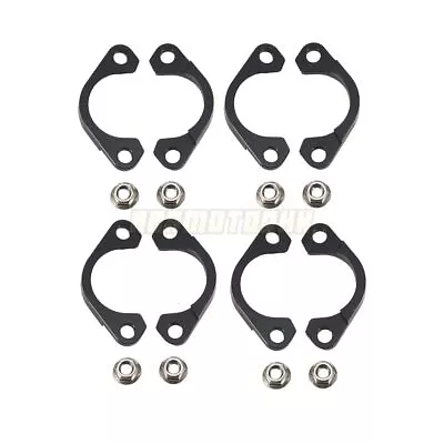 Exhaust Header Split Clamps Flanges For Kawasaki EN500 Vulcan 500 1990-09 Black • $27.07