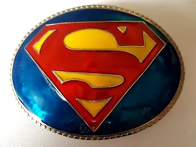 DC Comics - NEW CLASSIC SUPERMAN SUPERHERO LOGO Belt Buckle Full Metal 4.5 Inch • £15.44