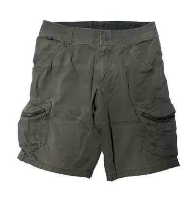 Kuhl Cargo Shorts Mens 32 Regular Fit Vintage Patina Cotton Hiking Short • $19.95